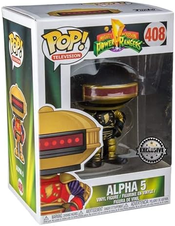 POP Funko Pop Power Rangers Black and Gold Alpha 5 Figure Multicolor