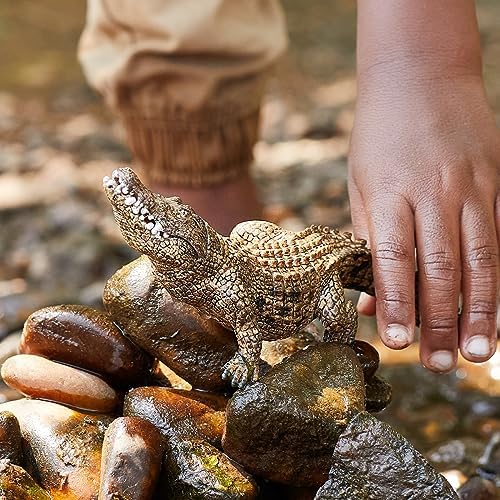 Schleich Wild Life Realistic Alligator Figurine with Movable Jaw - Detailed Alligator Toy