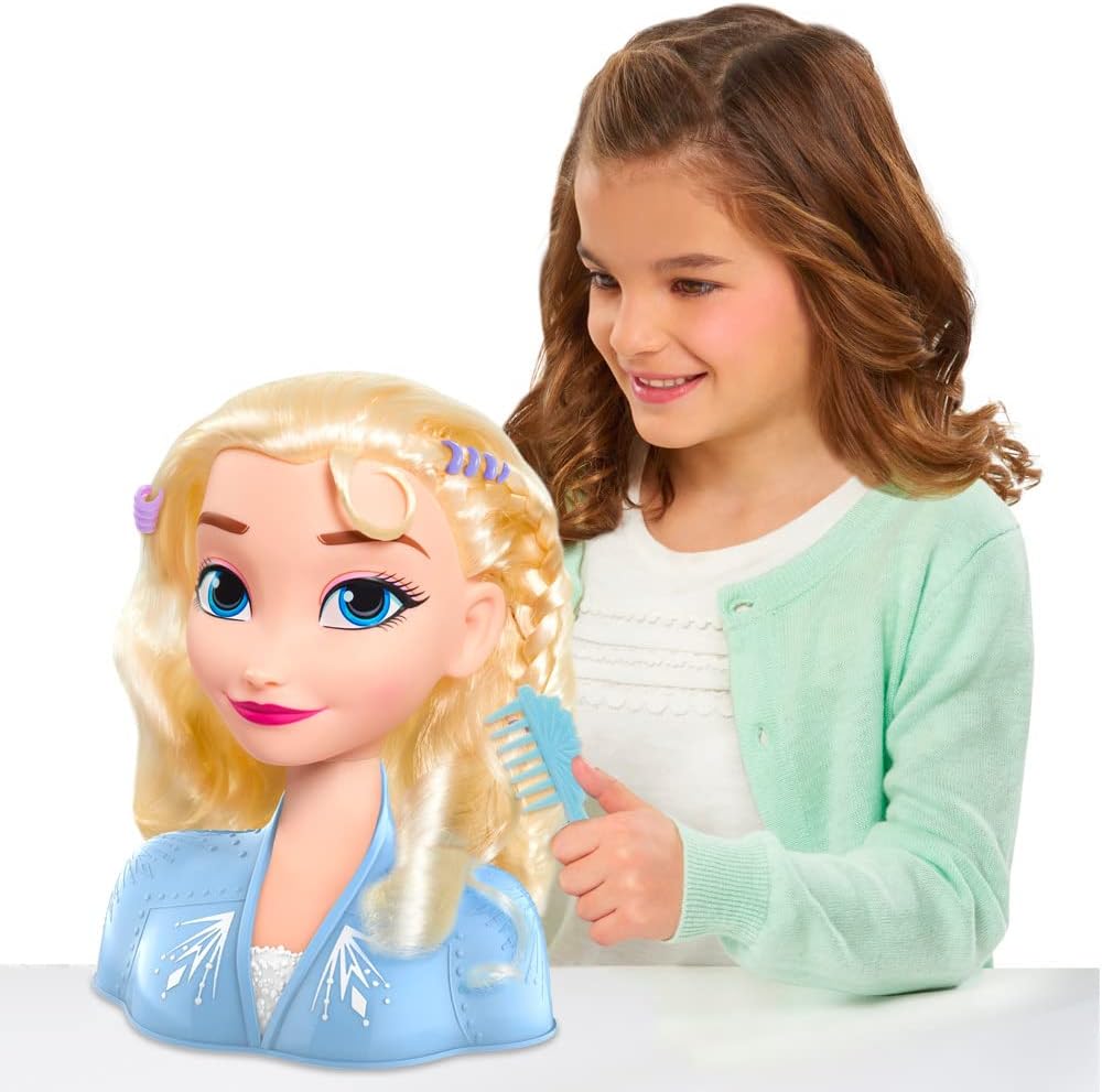 Disney Frozen 2 Elsa Styling Head 14-pieces Pretend Play for Ages 3 Up by Just Play
