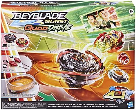 BEYBLADE Burst QuadDrive Cosmic Vector Battle Set - Battle Game Set with Beystadium 2