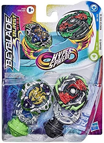 Beyblade Burst Rise Hypersphere Dual Pack Monster Ogre O5 and Engaard E5-2 Right-Spin