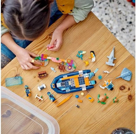 LEGO City Explorer Diving Boat 60377 Ocean Building Toy Includes a Coral Reef Setting