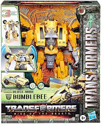Transformers Rise of The Beasts Movie Beast-Mode Bumblebee Converting Toy with Lights and