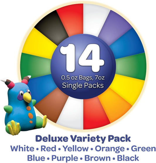 Crayola Model Magic Deluxe Variety Pack 14ct Air Dry Clay 7oz Bulk Modeling Clay