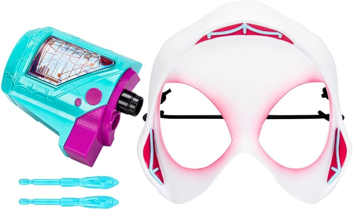 Marvel Spider-Man Across The Spider-Verse Spider-Gwen Web-Shot Slinger Mask and Blaster