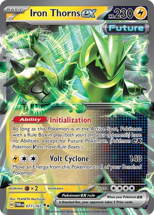 Pokemon - Iron Thorns ex 077167- Twilight Masquerade - Double Rare - Holofoil
