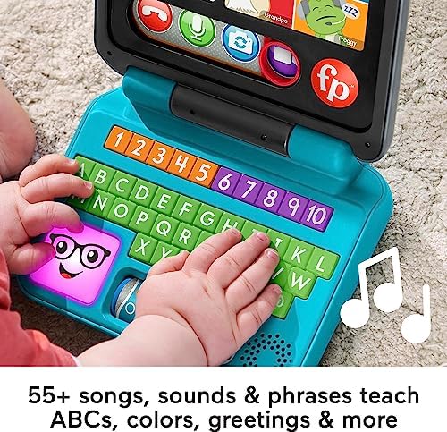 Fisher-Price Baby Toddler Toy Laugh Learn Let's Connect Laptop Pretend Computer with