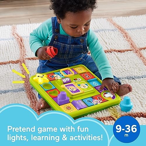 Fisher-Price Baby Toddler Toy Laugh Learn Puppy's Game Activity Board with Smart Stages