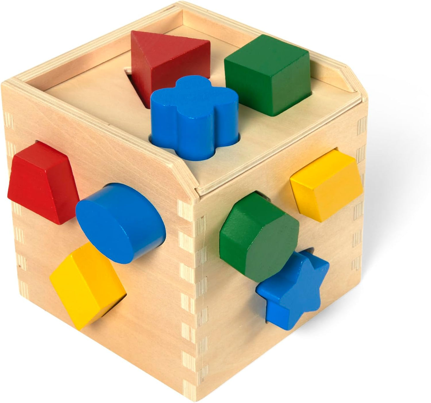 Melissa & Doug Melissa Doug Shape Sorting Cube - Classic Wooden Toy With 12 Shapes