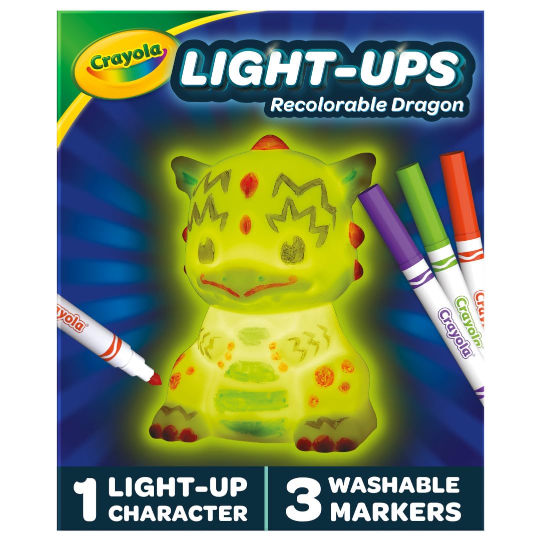 Crayola Light Ups Dragon Reusable Holiday Craft Light Up Toy Indoor Holiday Decor for