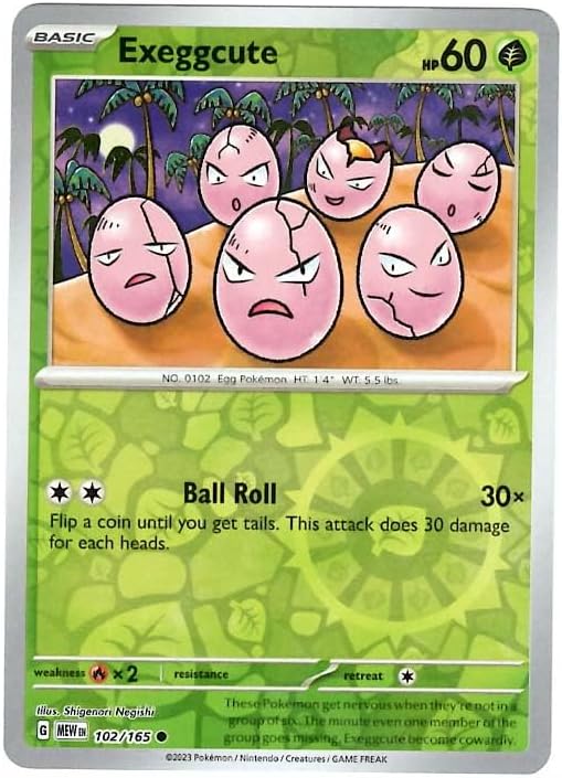 Pokemon - Exeggcute 102165 - Pokemon 151 - Reverse Foil - Single Card