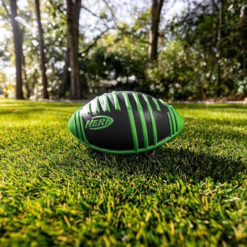 Nerf Weather Blitz Foam Football for All-Weather Play - Easy-to-Hold Grips - Great for