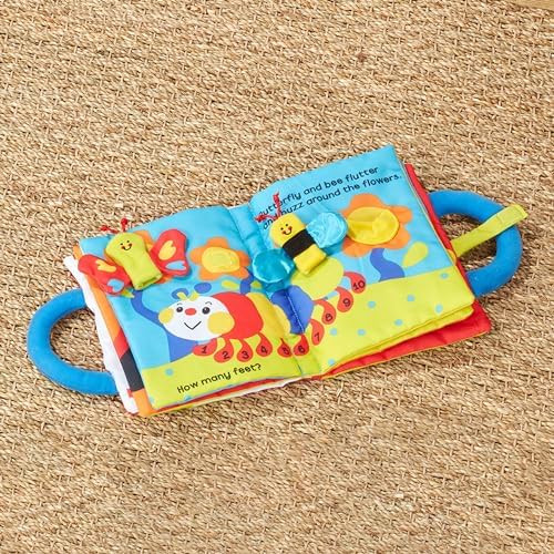 Melissa & Doug Melissa Doug Kaas My First Activity Book 8-Page Soft Book for Babies and Toddlers Early Learning Developmental Plush