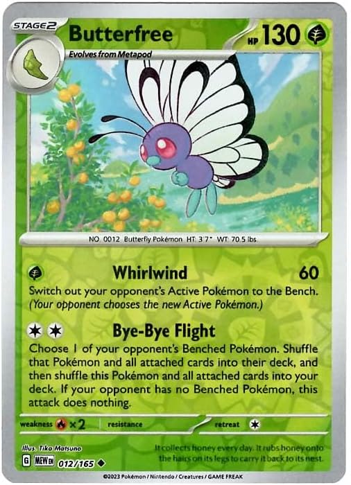 Pokemon - Butterfree 012165 - Pokemon 151 - Reverse Foil - Single Card
