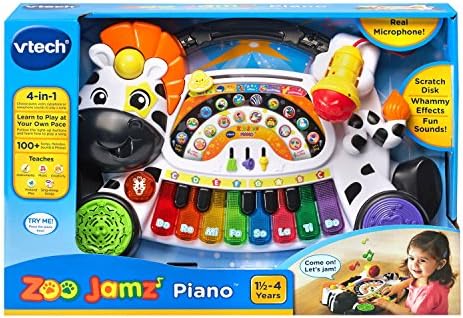 VTech Zoo Jamz Piano Frustration Free Packaging White