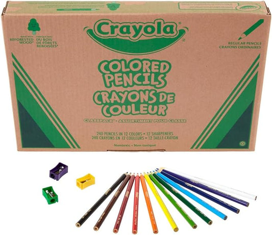Crayola Colored Pencils Classpack 240ct Must Have Classroom Supplies for Teachers Bulk
