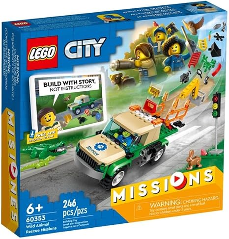 LEGO City Wild Animal Rescue Missions 60353 Building Kit Fun Interactive Digital Adventure Playset