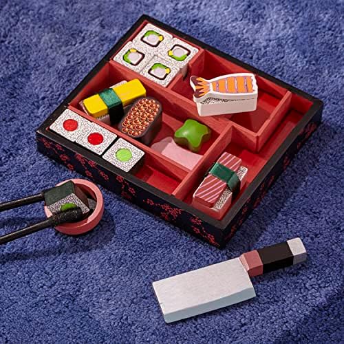 Melissa & Doug Melissa Doug Sushi Slicing Wooden Play Food Set Pretend Play Kitchen