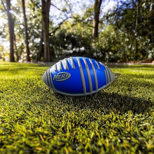 Nerf Weather Blitz Foam Football for All-Weather Play - Easy-to-Hold Grips - Great for
