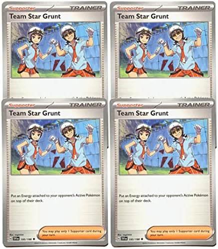 Pokemon Team Star Grunt 195198 - Scarlet Violet - Pokemon Trainer x4 Card Playset 4X
