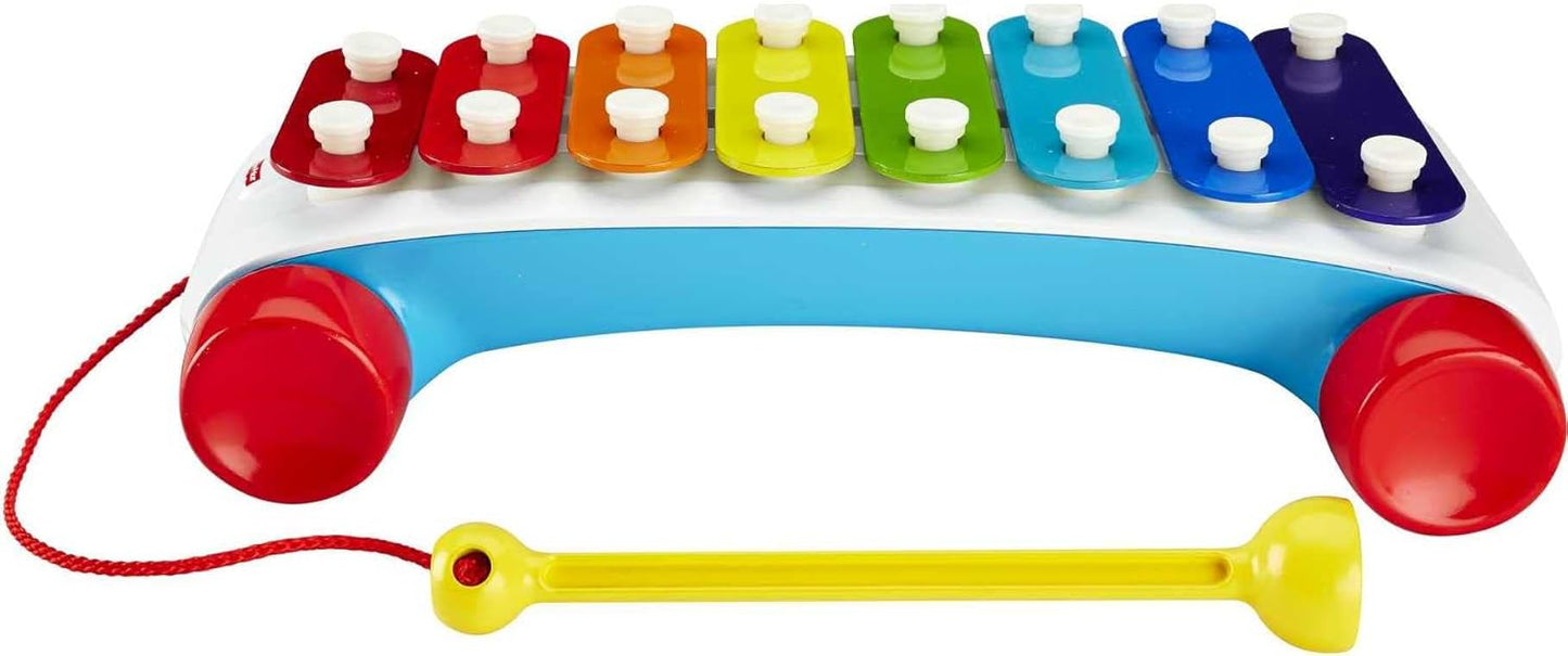 Fisher-Price Toddler Pull Toy Classic Xylophone Pretend Musical Instrument with Mallet