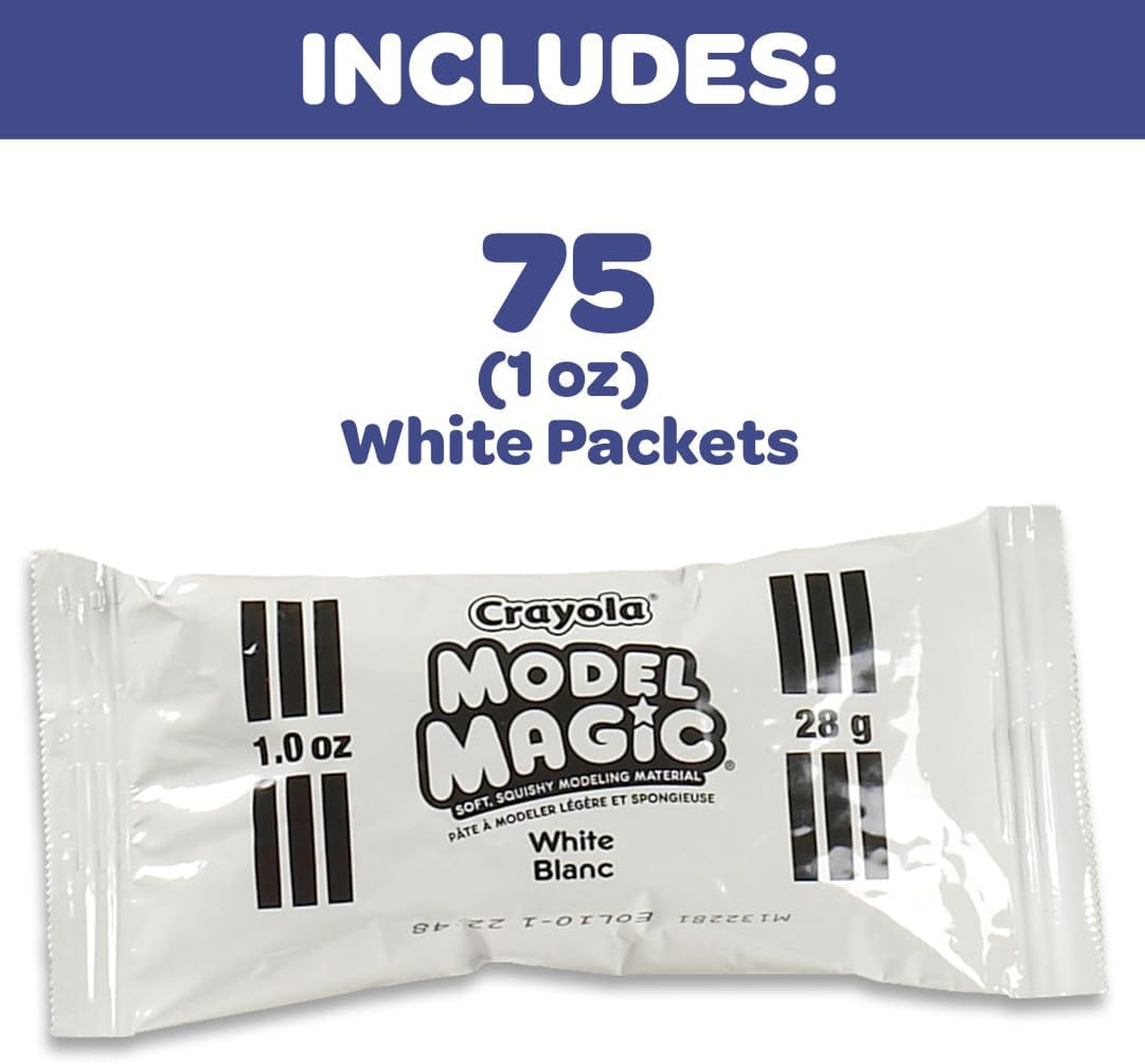 Crayola Model Magic 75ct Modeling Clay Alternative 1oz Packs School Supplies Air Dry Clay