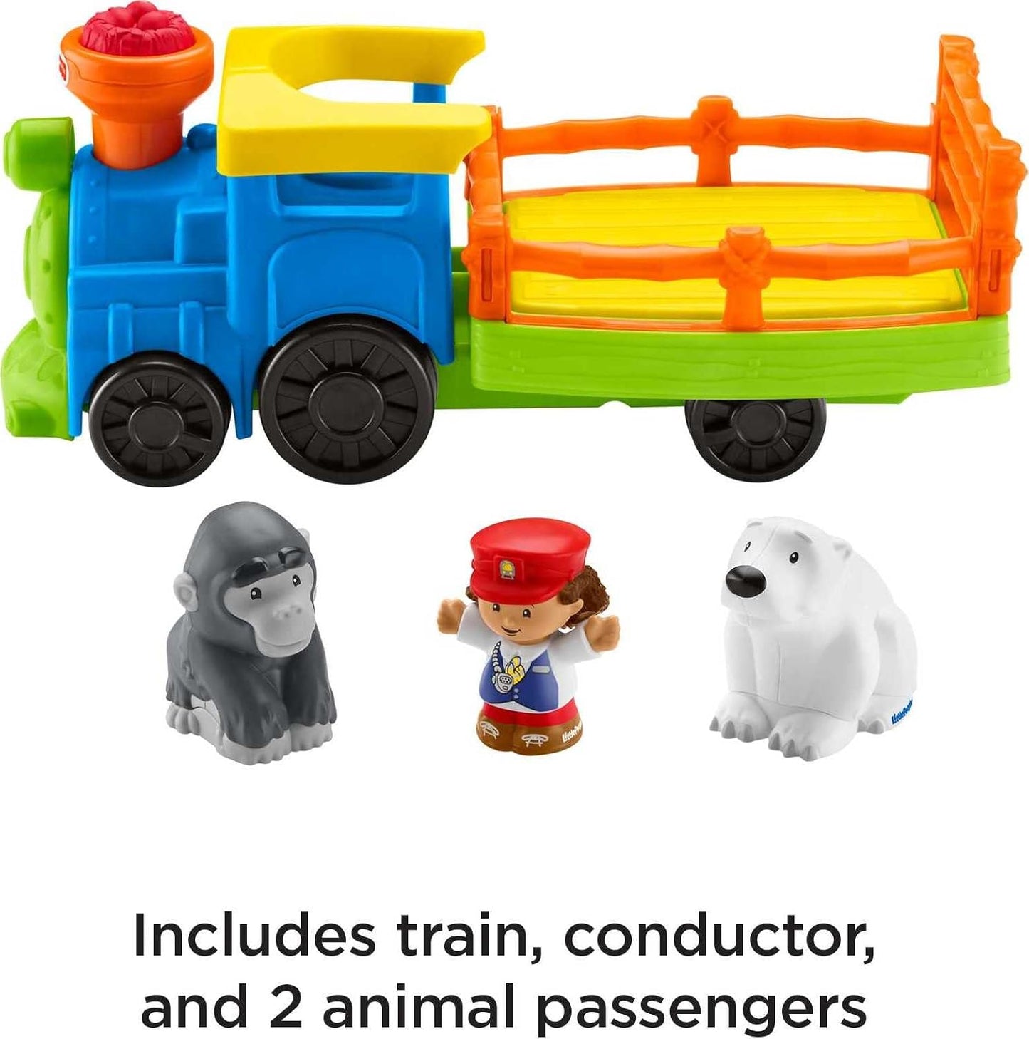 Fisher-Price Little People Toddler Toy Train Choo-Choo Zoo with Music Sounds and 3