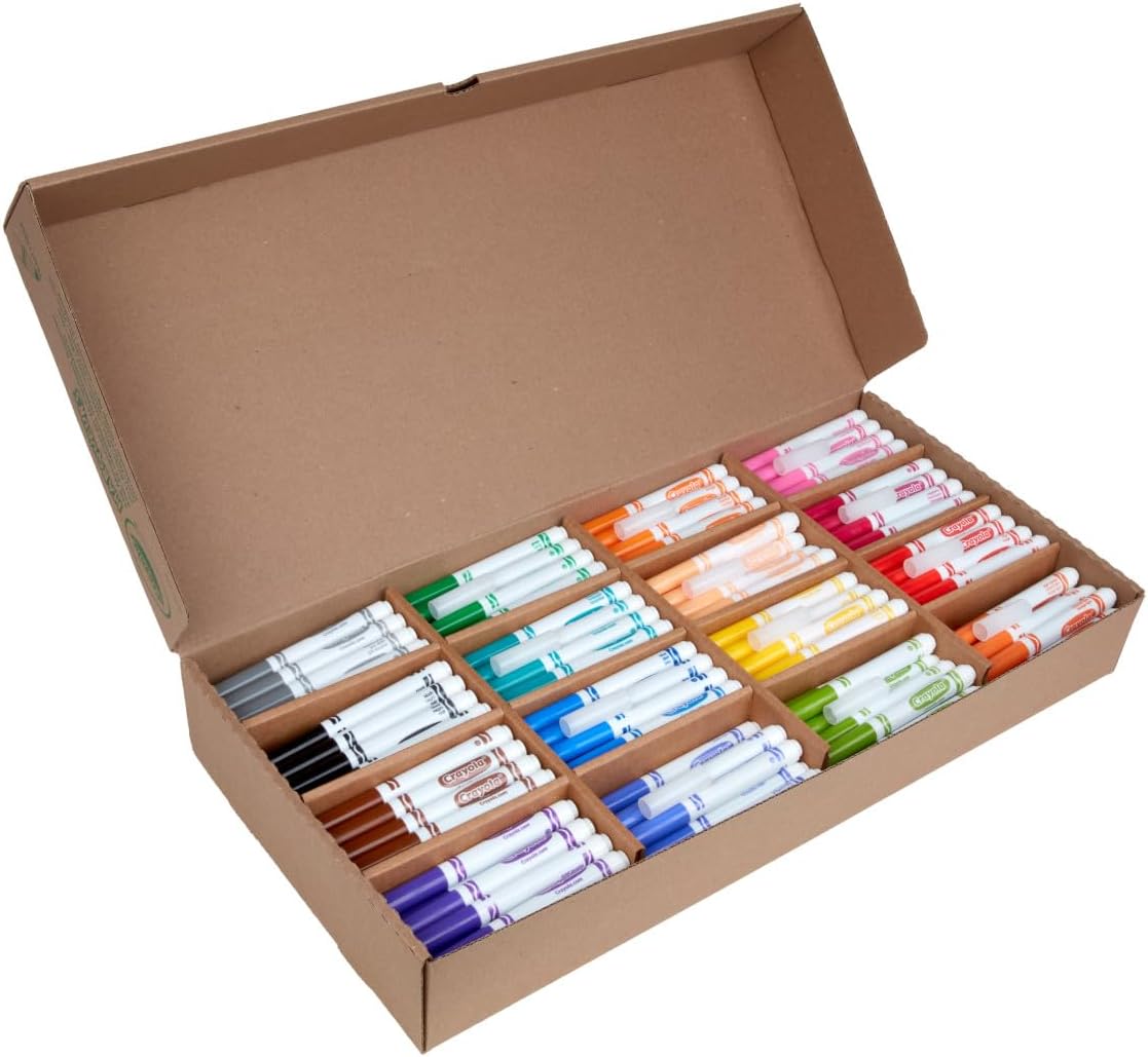 Crayola Broad Line Markers Classpack 256 Ct Bulk School Supplies For Teachers Markers For