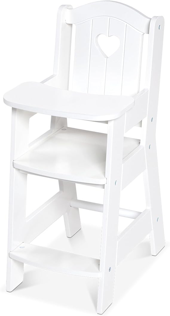 Melissa & Doug Melissa Doug Play High Chair - Pretend Play High Chair Baby Doll White
