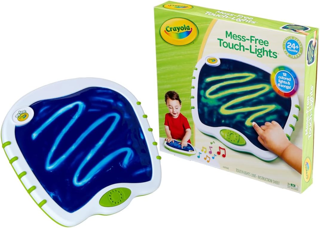 Crayola Toddler Touch Lights Musical Sensory for Toddlers Light Up Drawing Pad Mess Free