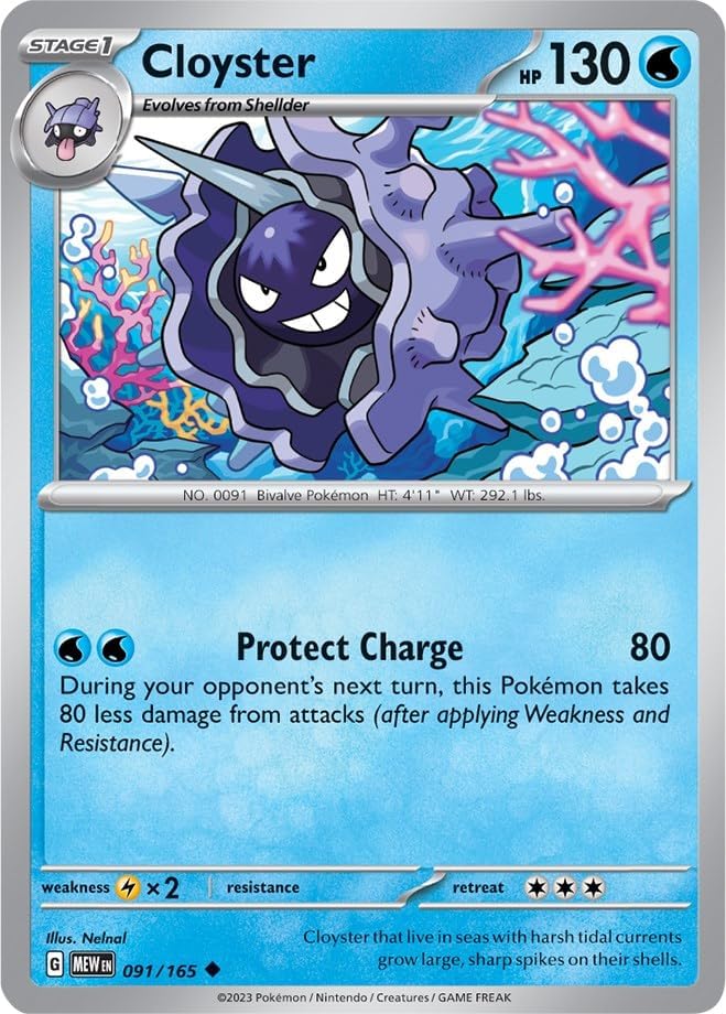 Pokemon - Cloyster 091165 - Pokemon 151 - Reverse Holo Single Card