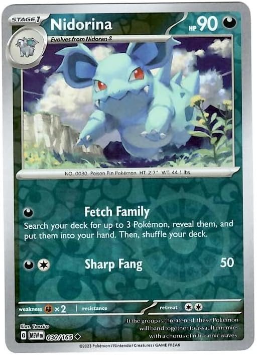 Pokemon - Nidorina 030165 - Pokemon 151 - Reverse Foil - Single Card
