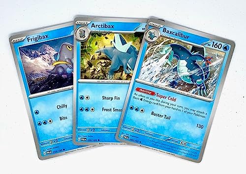 Pokemon Frigibax Arctibax Baxcalibur - Paldea Evolved - Non Holo Build Battle - 3 Card