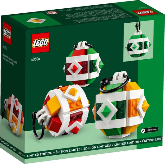LEGO Christmas Decor Set 40604 GWP - Craft 3 Colorful Ornaments 182 pcs