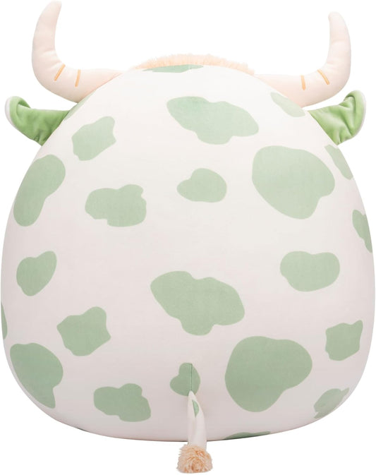 Squishmallows Original 20-Inch Celestino Sage Green Spotted Highland Cow - Official Jazwares Plush