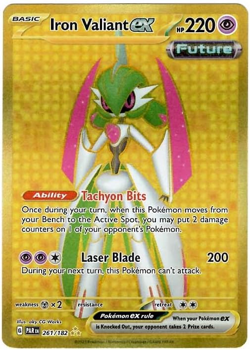 Pokemon - Iron Valiant ex 261182 - Paradox Rift - Hyper Rare - Gold Foil - Single Card