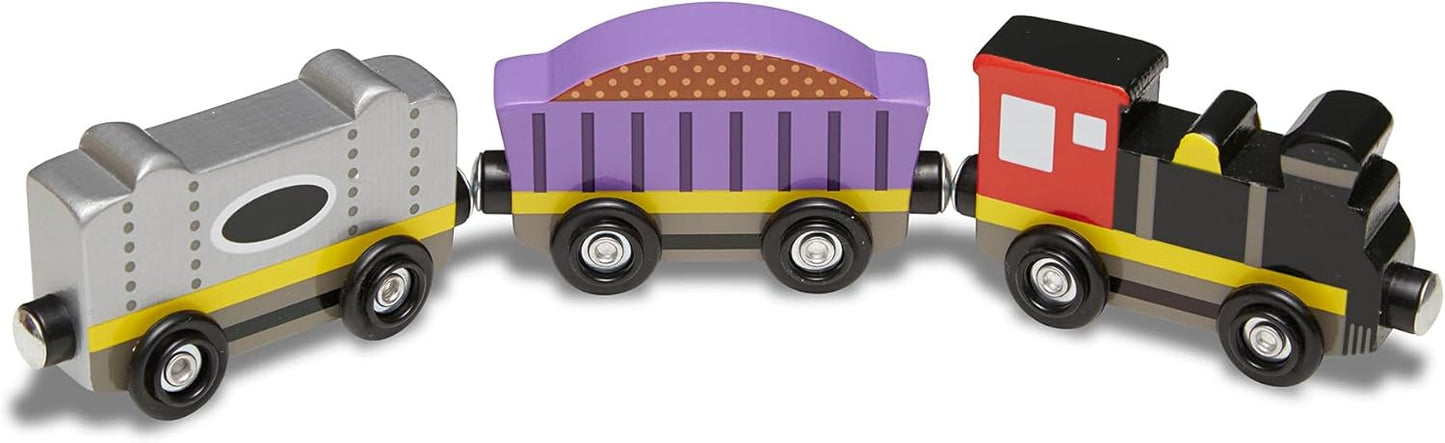Melissa & Doug Melissa Doug Wooden Magnetic Train Cars - 8 Piece Educational and