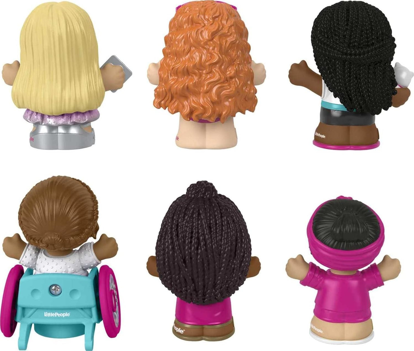 Fisher-Price Little People Barbie Toddler Figure 6 Pack for Preschool Pretend Play Ages