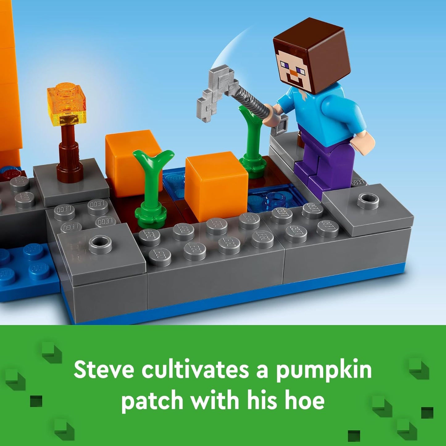 LEGO Minecraft The Pumpkin Farm - Building Toy for Age 8 - Toy for Boys Girls Gamers