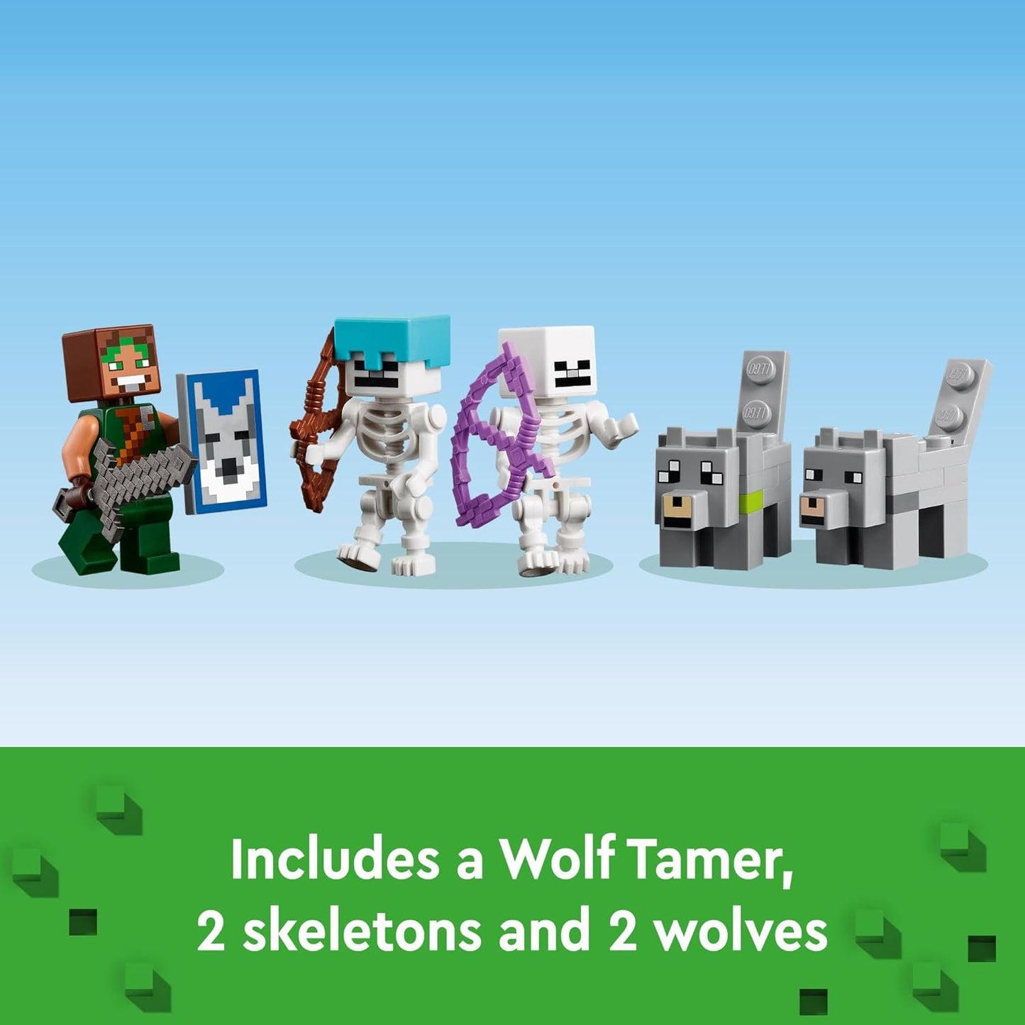 LEGO Minecraft The Wolf Stronghold Fortress Playset Video Game Toy for Boys and Girls Action Packed Castle Building Set