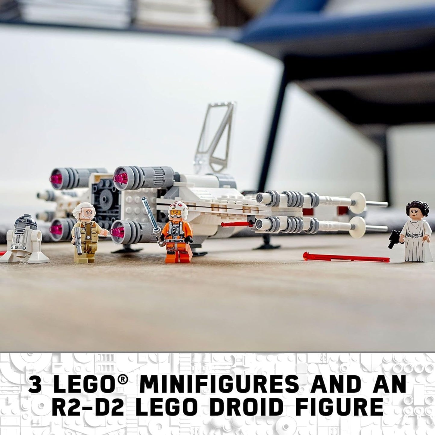 LEGO Star Wars Luke Skywalker's X-Wing Fighter 75301 Building Toy Set - Princess Leia