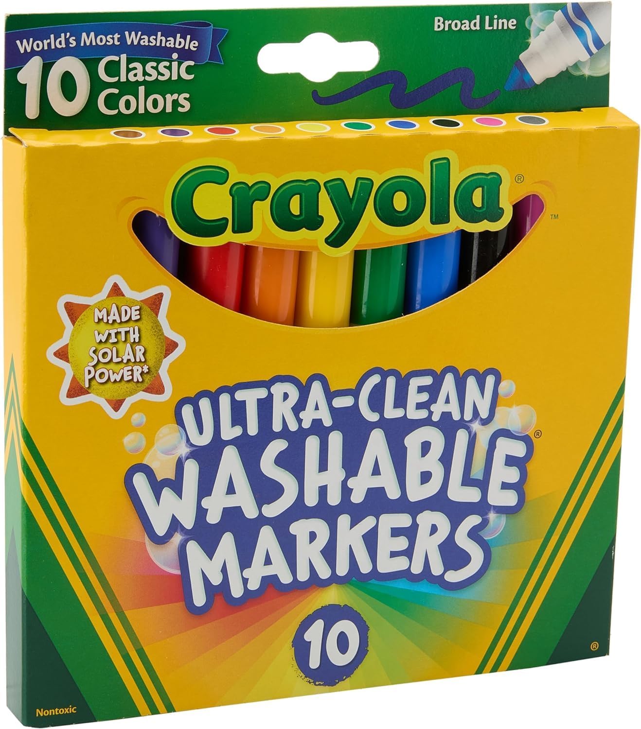 Crayola Ultraclean Broadline Classic Washable Markers 10 Count Pack of 2