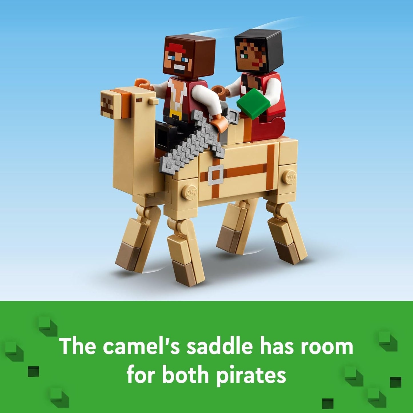 LEGO Minecraft The Pirate Ship Voyage Boat Toy Playset for with Squid Camel and Pirate Figures Pirate Toy Building Set