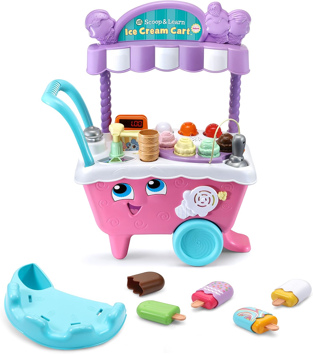 LeapFrog Scoop and Learn Ice Cream Cart Deluxe Frustration Free Packaging Pink