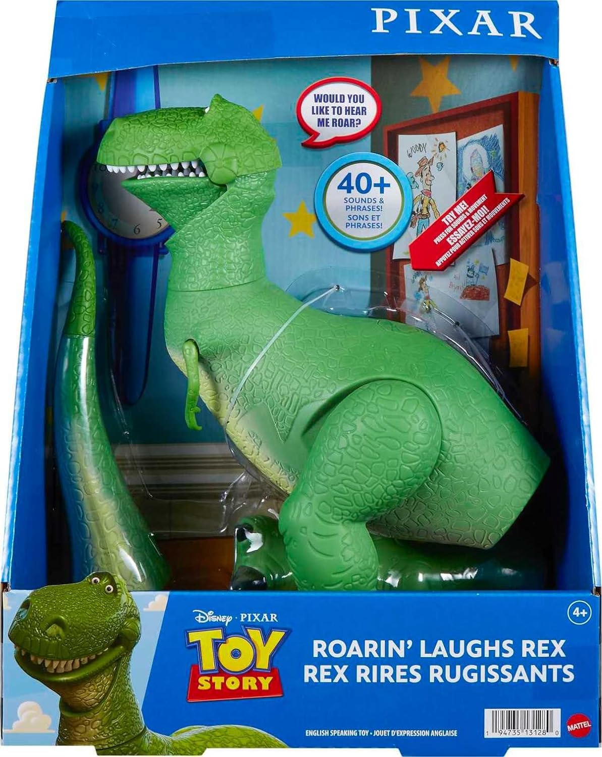 Mattel Disney and Pixar Toy Story Talking Dinosaur Action Figure with Movng Arms Roarin'
