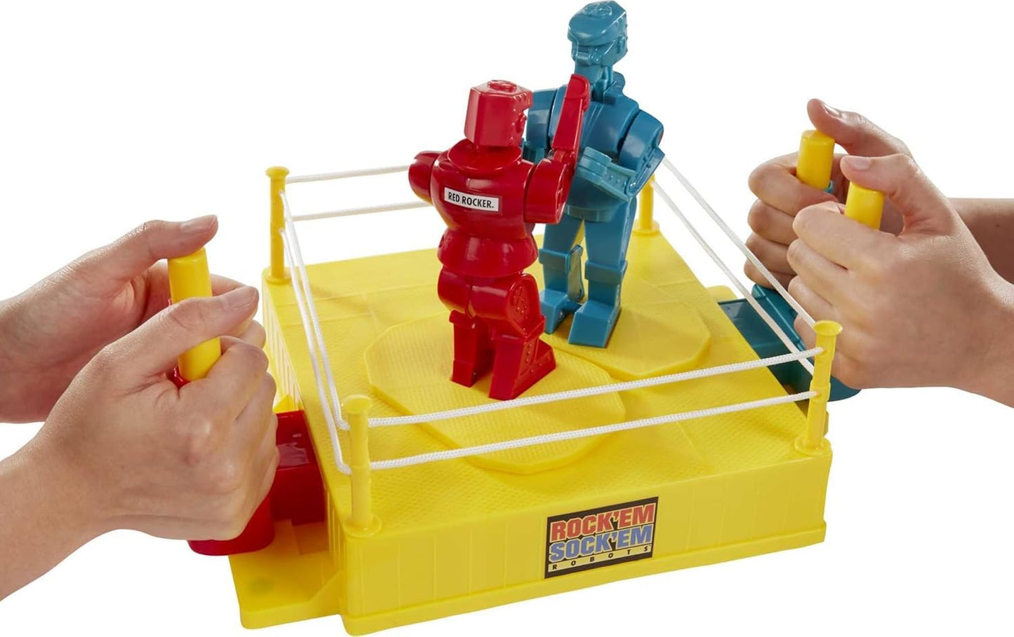 Mattel Games Mattel Rock 'Em Sock 'Em Robots Game Red Rocker vs Blue Bomber Knock His