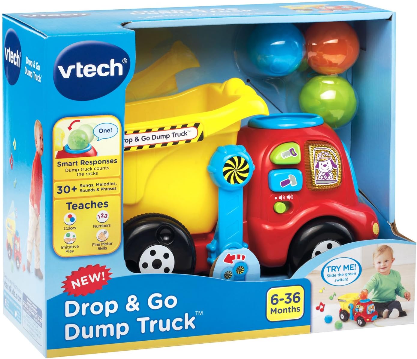 VTech Drop and Go Dump Truck Yellow