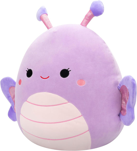Squishmallows Original 16-Inch Brenda Lavender and Purple Butterfly - Official Jazwares Large Plush