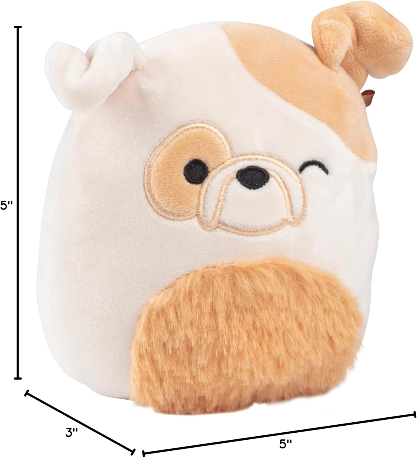 Squishmallows Original 5-Inch Brock The Bulldog - Official Jazwares Little Plush