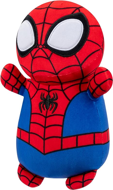 Squishmallows Original Marvel Spidey and His Amazing Friends 10-Inch Spidey HugMees - Medium-Sized Ultrasoft Official Jazwares Plush